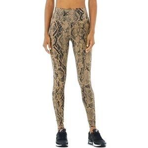 Alo yoga High-Waist Snakeskin Vapor Legging in gravel S